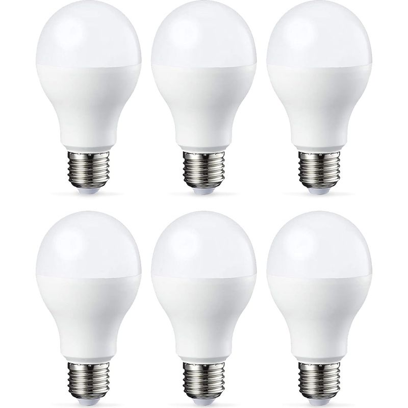 6er-pack Led-glühbirnen, Edison-schraubsockel E27, 18 W (entspricht 180 W), Kaltweiß, Nicht Dimmbar