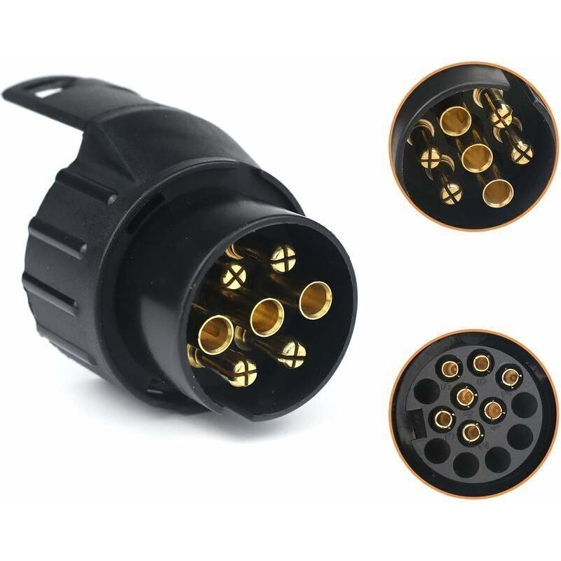 7/13 Adapter Stecker Anhänger 7 Auf 13-polig, Steckverbinder Kupplungsstecker 7-polig Auf 13-pin Für Autoanhänger, Traktor, Wohnwagen, Fahrradträger