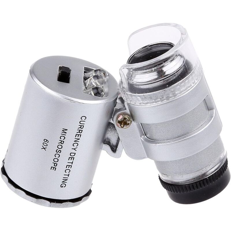 60x Mini-lupe Led Uv Juwelier Beleuchtet