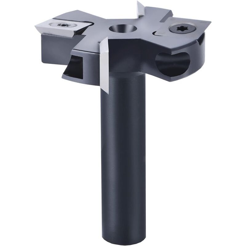 12 Mm Flächenfräser – Schaft 45 Mm – 2+2 Hartmetall-einsätze – Für Hartholz Und Weichholz – Glatte Und Präzise Oberfläche