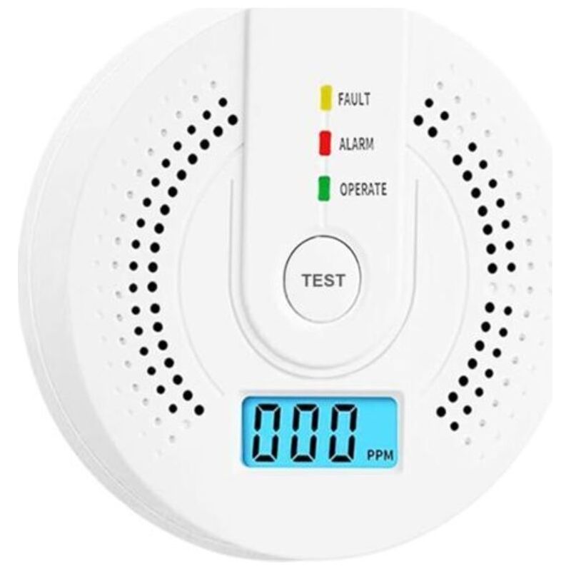 Kohlenmonoxid-detektor, Co-gasüberwachungsalarm, Batteriebetriebener Co-sensordetektor Mit Led-digitalanzeige Für Zuhause, Tank, Taste