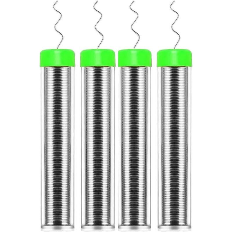 4er-pack Lötzinnspulen, 0,8 Mm, Bleifrei Mit Kolophoniumkern, Lot Mit Flussmittel, Zum Reparieren Von Elektrischen Lötverbindungen Und Für Diy-projekte