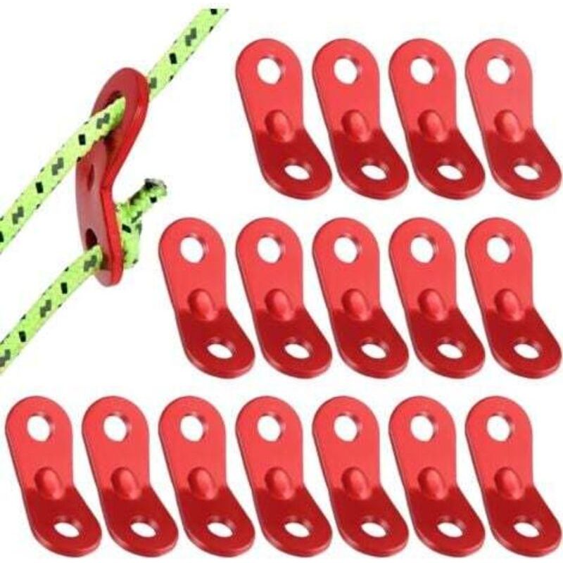 Seilspanner, 16-teilig Camping-seilspanner Aus Aluminiumlegierung, Guyline-seilspanner Und Einsteller, Zeltspanner, Verstellbarer Seilschlaufen-einsteller Für Zelt, Plane Und Wandern