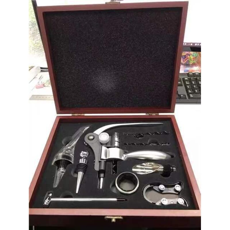 Korkenzieher, Weinflaschenöffner, Weinausgießer, Geschenkset Mit Weinaccessoires Im Etui