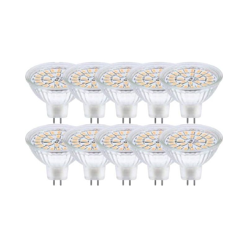 10er Pack Led-lampen Mr16 Gu5.3 12v 3w (entspricht 30w) Warmweiß 3000k 450 Lm Nicht Dimmbar