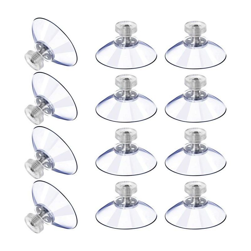 Klebesaugnäpfe - Aimoonsa - 40m5-10 - Transparentes Pvc - Mit Metallschraube/-mutter - 12er-pack