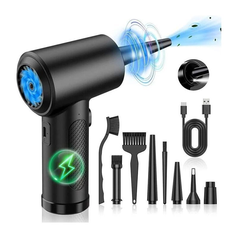 Tragbarer Staubsauger - Aimoonsa - 51.000 U/min - 3 Geschwindigkeiten - Usb-wiederaufladbar - Led