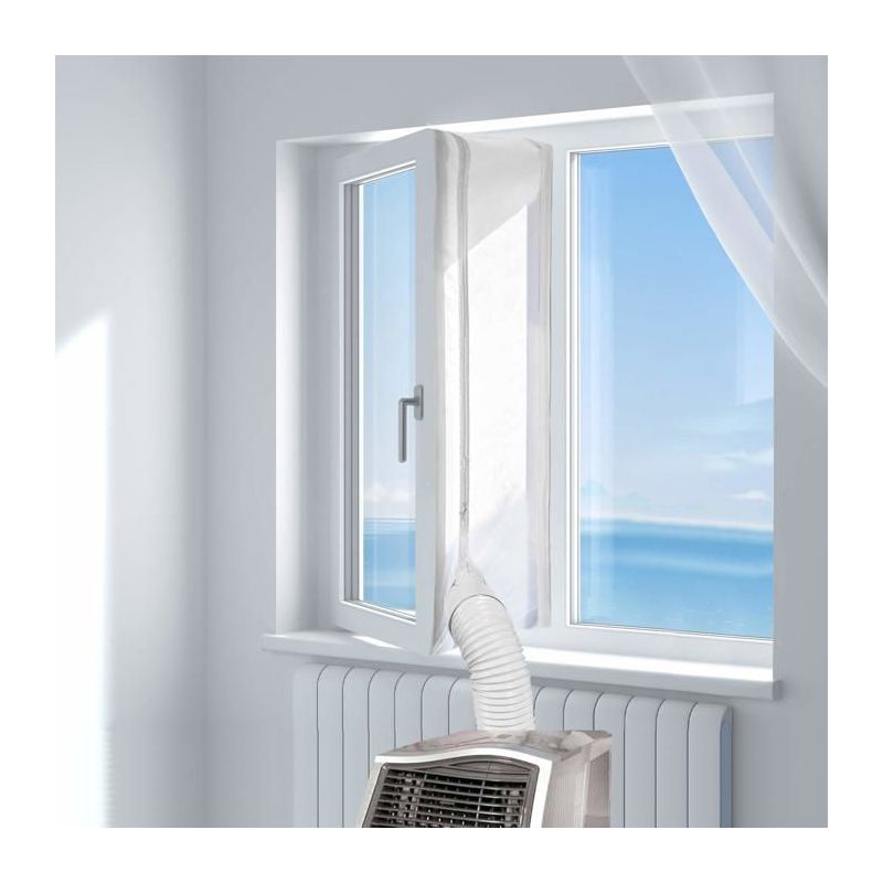 Abdichtungsgewebe Für Mobile Klimaanlagen, 400 Cm – Universelles Fensterdichtungsband, Weiß, Installation Ohne Bohren