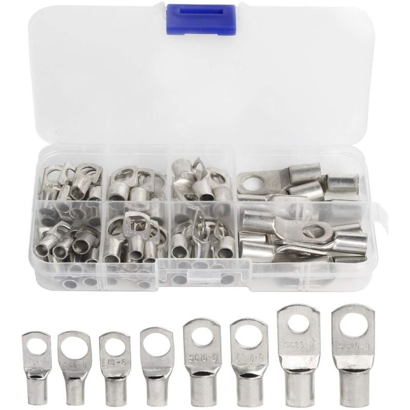 60 Stück Elektrische Kupferlugs, Verzinnt, Sc-kabelschuhe Zum Crimpen/löten Für Kabel Mit 6 Mm², 8 Mm², 10 Mm², 16 Mm², 25 Mm²