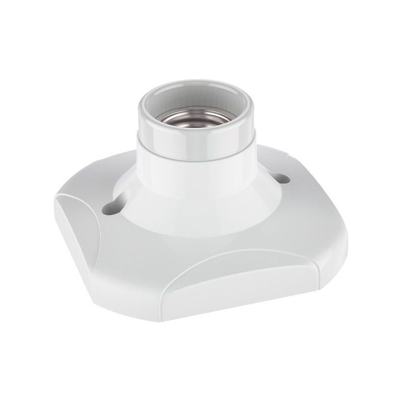 Deckenleuchte/lampenfassung - Aimoonsa - Lampenfuß - E27 1x Max. 60w - Glänzend Weiß - Kunststoff 91x53x91mm