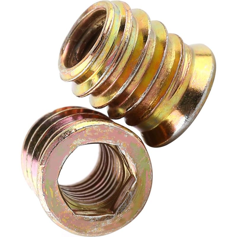Sechskantmutter M6 X 10mm – 100 Stück – Korrosionsbeständige Zinklegierung – Einfache Installation Für Hartholz - 100stk