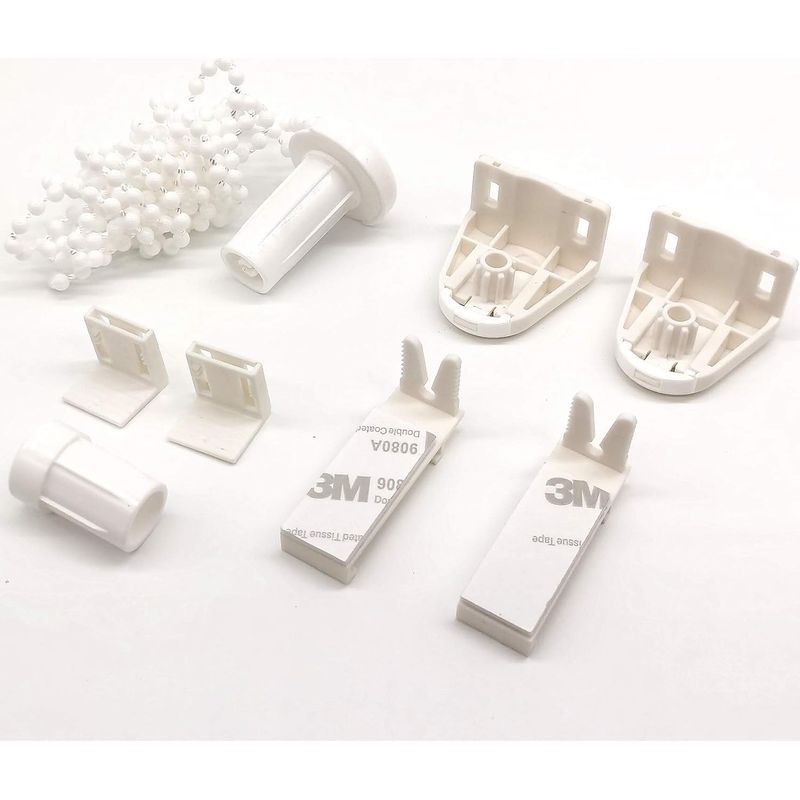 Reparaturset Für Kunststoff-rollos, 17 Mm, Mit 3 M Perlenkette Und Schrauben Für Gardinenstangen, Rollohalterungen