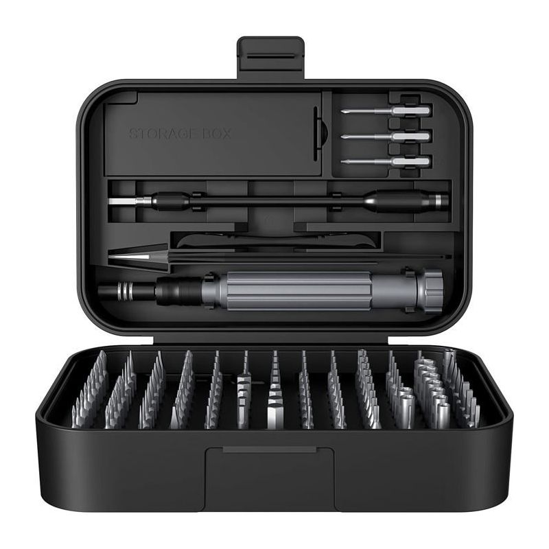 Kit 150-in-1 Präzisions-schraubendreher - 120 Magnetische Bits - Tragbar Und Kompakt - Für Telefon/pc/uhr - Schwarz