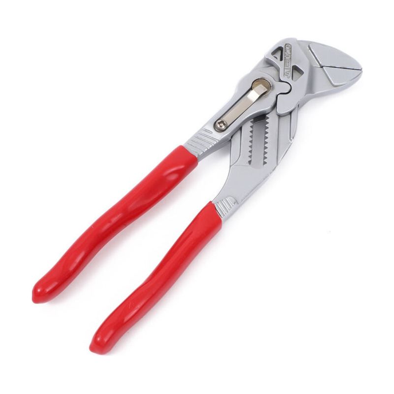 Chromierter Schlüsselgriff, 250 Mm, Durchgehender Griff Bis 52 Mm, Feineinstellung Per Druckknopf, Verstellbarer Schraubenschlüssel, Ersetzt Flachschlüssel