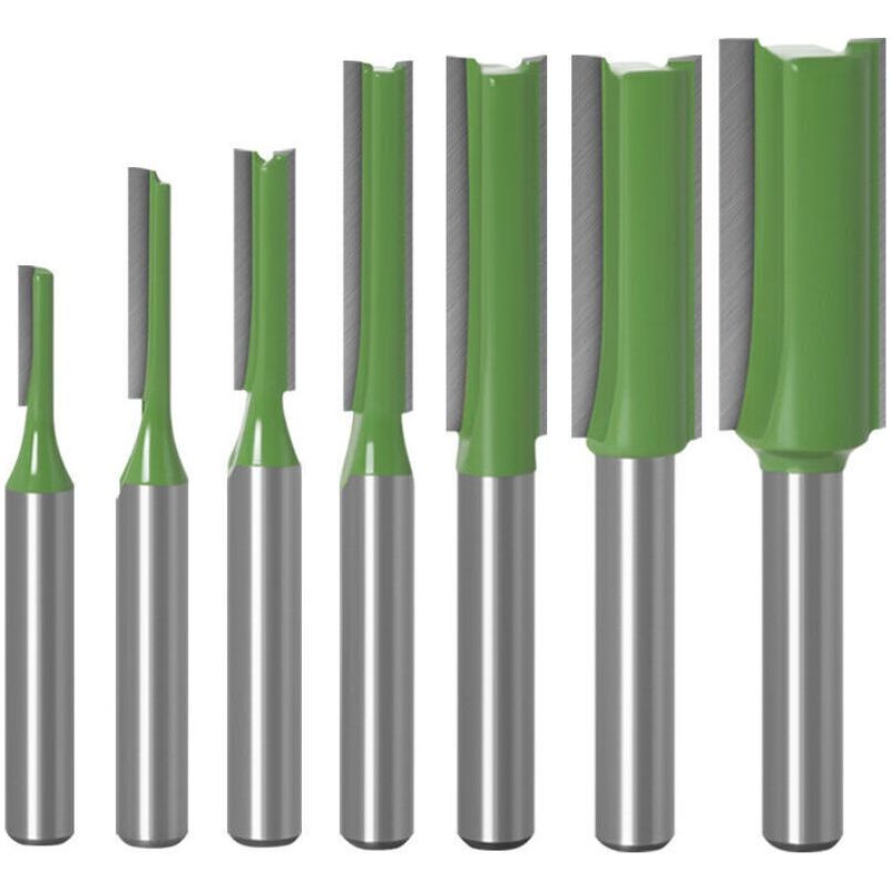 7-teiliges Set Holzfräser 6 Mm – Hartmetall-fräser Für Massivholz, Mdf, Sperrholz – Schnittlänge 3-12 Mm – Präzise Bearbeitung