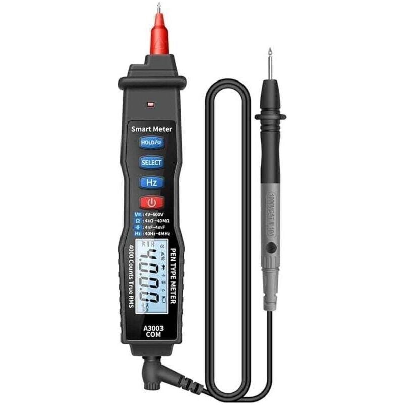 Tragbares Digitales Stift-multimeter, 4000 Counts, Ac/dc-spannungs- Und Kapazitätstester, Ncv A3003 (schwarz)
