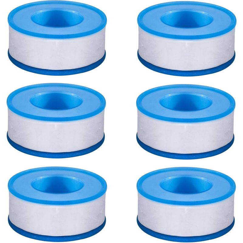 Ptfe-rohrband Für Klempner, Teflon-dichtungsband Für Wasserleitungen, 6 Rollen À 3/4 Zoll (18 M)
