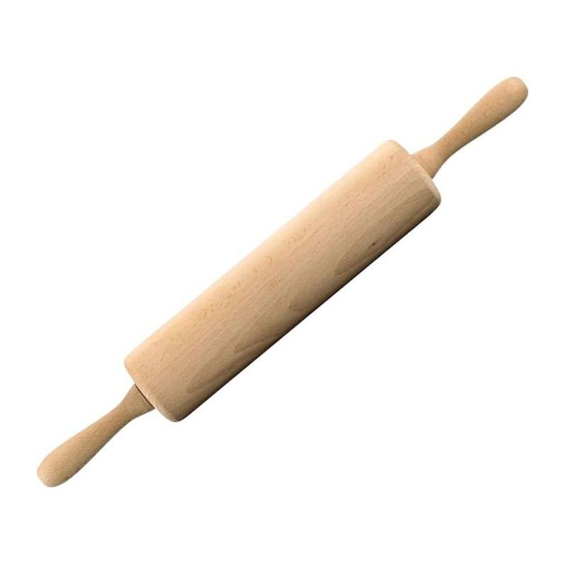Holz-backrolle, Küchenzubehör, Backutensil, Nudelholz, Holz, Metall, 44,5 X 6 X 6 Cm