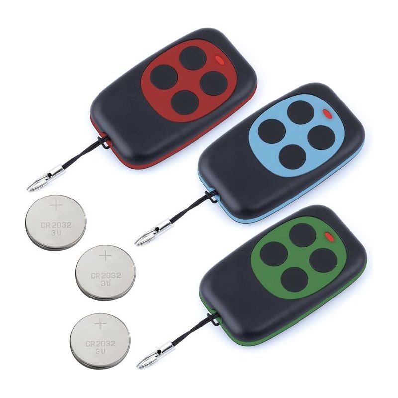 Universelle Torfernbedienung Mit 433,92 Mhz Frequenz, Elegante Programmierbare Fernbedienung Mit Festem Code, Batterie Enthalten