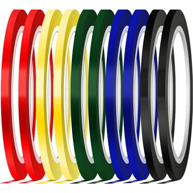 Markierungsband, 5 Farben Selbstklebendes Band 3 Mm Breite Grafikband Klebeband In Farbe (10 Stück)