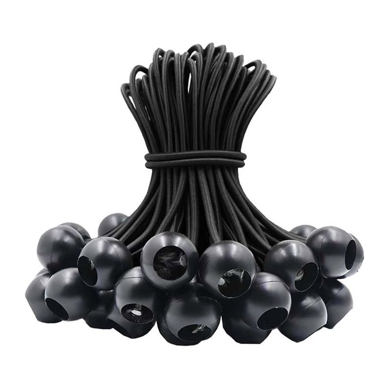30-teiliges Elastisches Spanngummi-set Für Zelte, Planen, Banner, Flaggen, Camping Und Pavillons (schwarz)