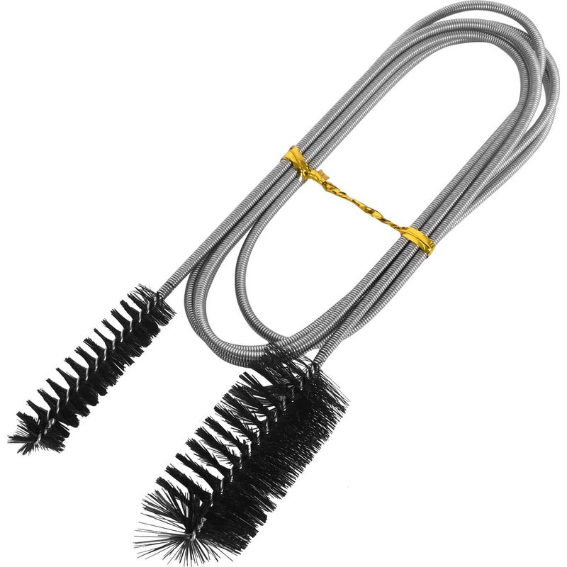 155 Cm Rohrreinigungsbürste, Flexible Bürste Aus Nylon Und Edelstahl, Rohrbürste Zur Einfachen Lösung Von Reinigungsaufgaben, Zum Reinigen Des Inneren Von Rohren Mit Öffnungen (schwarz)