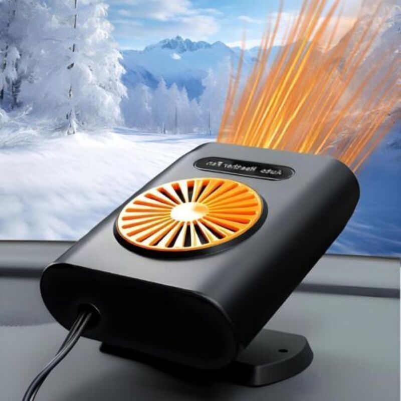 Autoheizung, 12v 200w Upgrade Tragbare 2-in-1 Elektrische Heizung Und Kühlung, Entfroster Mit Stecker Für Zigarettenanzünder, Schneller Entfroster Mit 360° Drehbarem Entfrostkopf