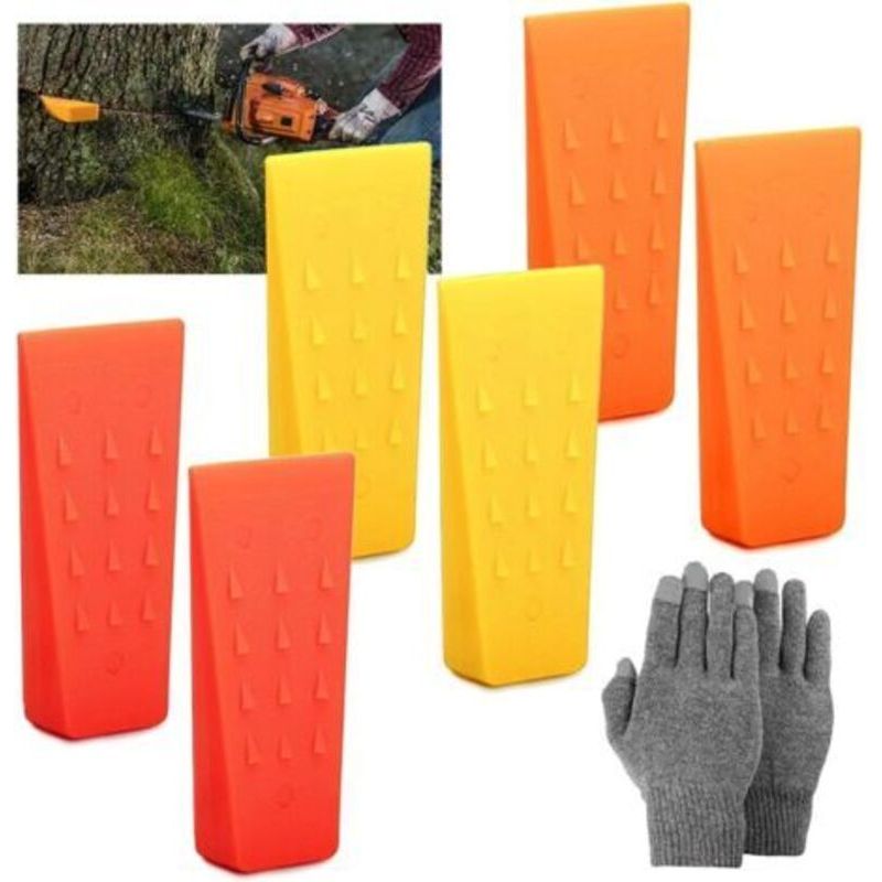 Fällkeile, 6 Stück Kunststoff-fällkeile, Fällkeil Aus Kunststoff, Fällkeil Für Kettensäge, Keil Zum Holzspalten, Fällkeil