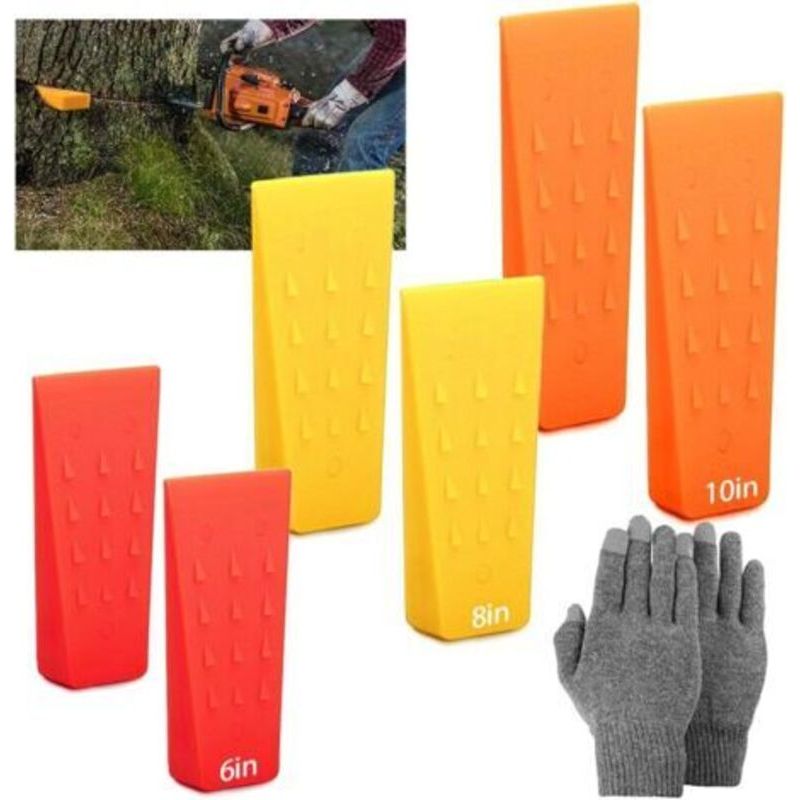 6 Stück Kunststoff-fällkeile, Fällkeil, Keil Zum Holzspalten, Je Zwei In Den Größen 6 Zoll, 8 Zoll Und 10 Zoll, Holzfäller-keil, Ausrüstung Für Holzfäller Zum Baumfällen In Der Forstwirtschaft