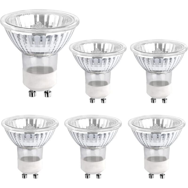 Gu10 Halogenlampe 35w 230v, 380lm Warmweiß 2700k, Dimmbare Halogen-spotlampen, Für Schrankbeleuchtung, Ausstellungsbeleuchtung, 6er-pack