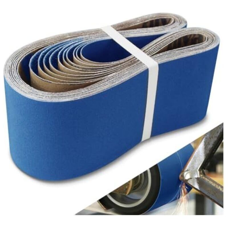 Schleifbänder 100 X 915 Mm, 10 Stück, Gemischte Körnungen (40/60/80/120/240), Zirkon-schleifbänder Zum Polieren Von Metall, Für Holzarbeiten Und Zum Entfernen Von Beschichtungen.