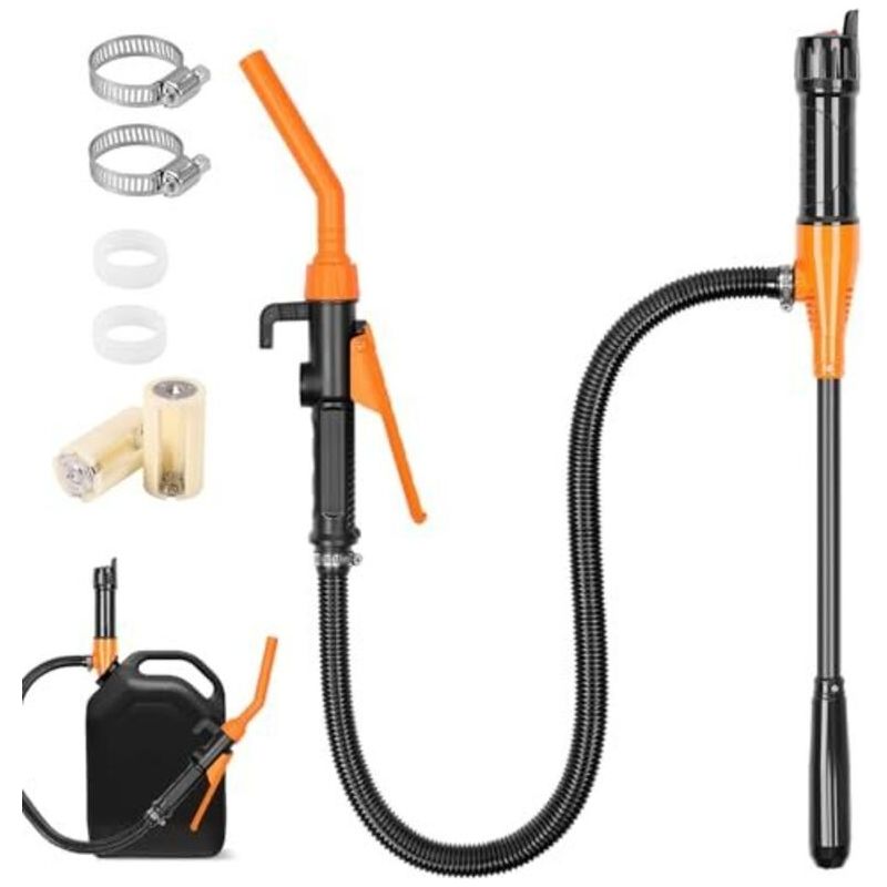 Tragbare Batteriebetriebene Pumpe – Multifunktionale Kraftstoffpumpe Mit Akku – Elektrische Siphonpumpe Zum Umfüllen Von Benzin, Diesel, Wasser Und Kraftstoff, Bis Zu 9 Liter Pro Minute