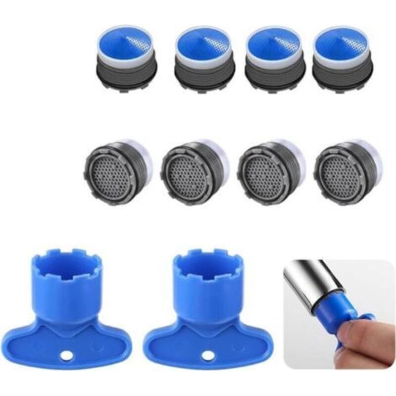 10er Set Wasserhahn-perlatoren, M18.5 Wasserhahn-luftmischer, Kunststoff-perlator Für Wasserhahn, Wasserhahn-perlator Mit 2 Perlator-schlüsseln, Wassersparer Für Wasserhahn Für Küche Und Badezimmer