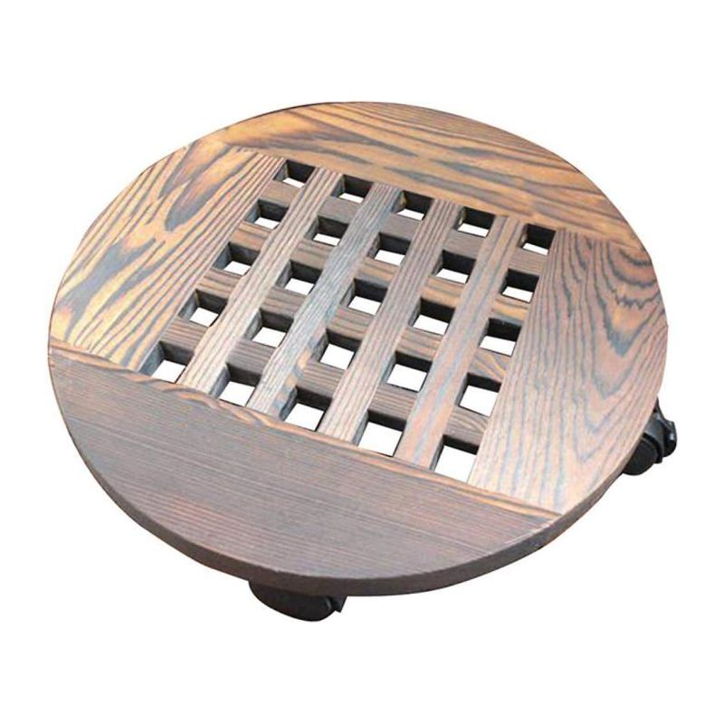 Holz-pflanzenroller, 25 Cm – 360°-rollen Mit Kratzschutz, 2 Bremsen, Tragkraft 130 Lb