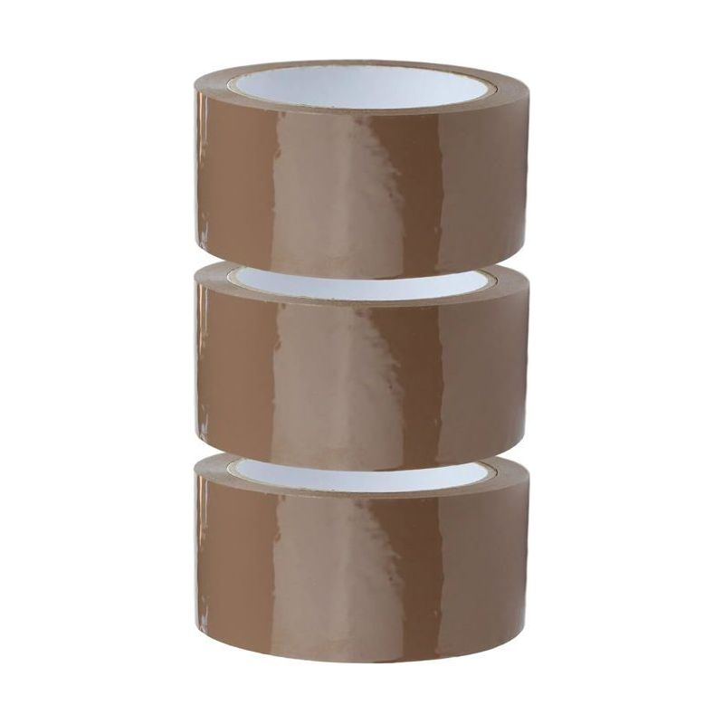 Braunes Klebeband 48mm - 3er Pack Rollen - Für Verpackung, Versand Und Umzug