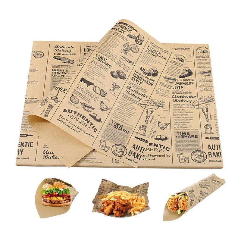 Satz Mit 100 Blättern Antihaftbeschichtetes Backpapier. Format 38 X 28 Cm. Ideal Zum Backen Und Zur Lebensmittelverpackung.