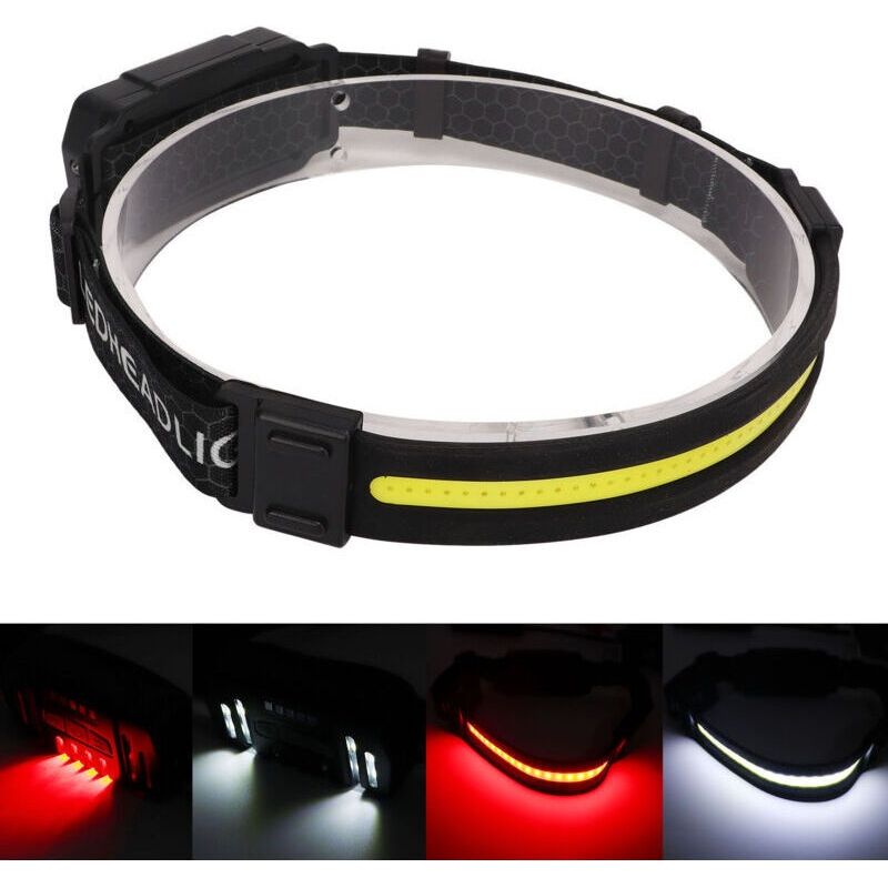 Cob-induktions-xpg-led-stirnlampe, Usb-aufladbare Stirnlampe Für Wandern, Laufen, Reparaturen, Angeln Und Radfahren