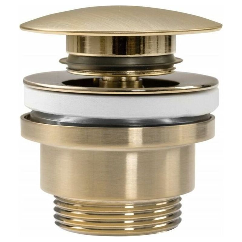 Universelle Click-clack-waschbeckenablaufgarnitur Gold Mat, Pop-up-ablauf Für Waschbecken Und Waschtischunterschränke (gebürstetes Gold)