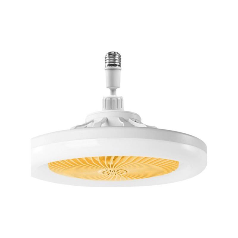 Deckenventilator Mit Licht, E27 Led Dimmbar 1200 Lm, 3 Geschwindigkeiten, Fernbedienung, Timer, Gelb