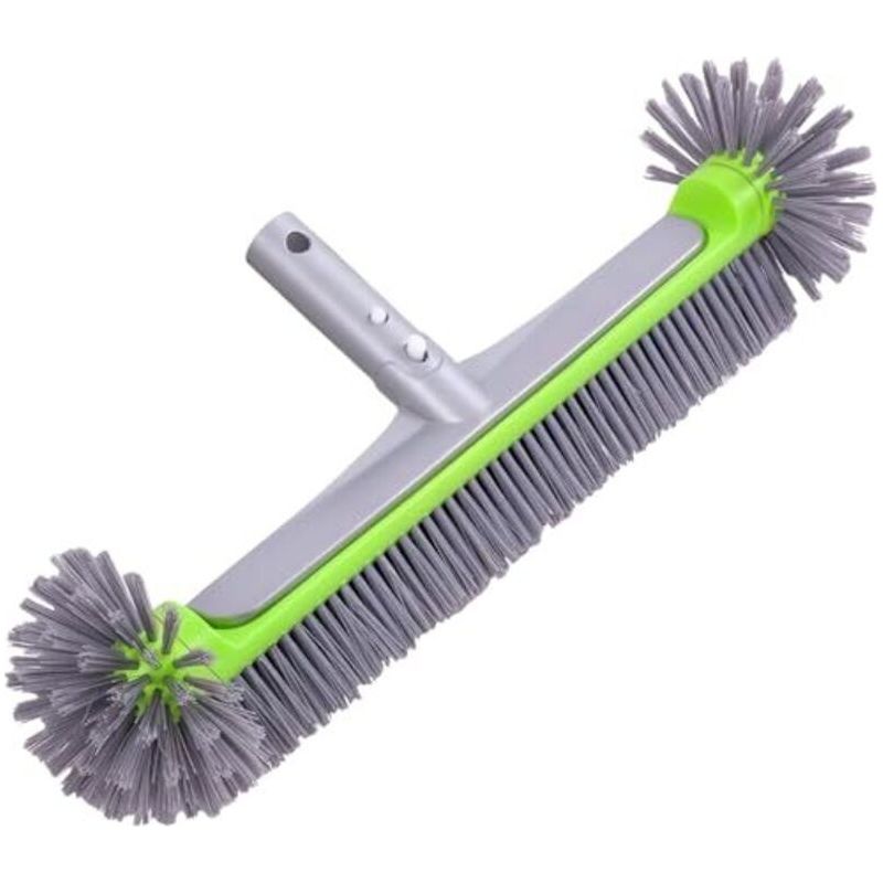 Balai Brosse Pool-liner 45 Cm, Poolbürste Für Schwimmbäder, Abnehmbarer Bürstenkopf Mit Robusten Borsten Und Aluminiumgriff, Ohne Teleskopstange