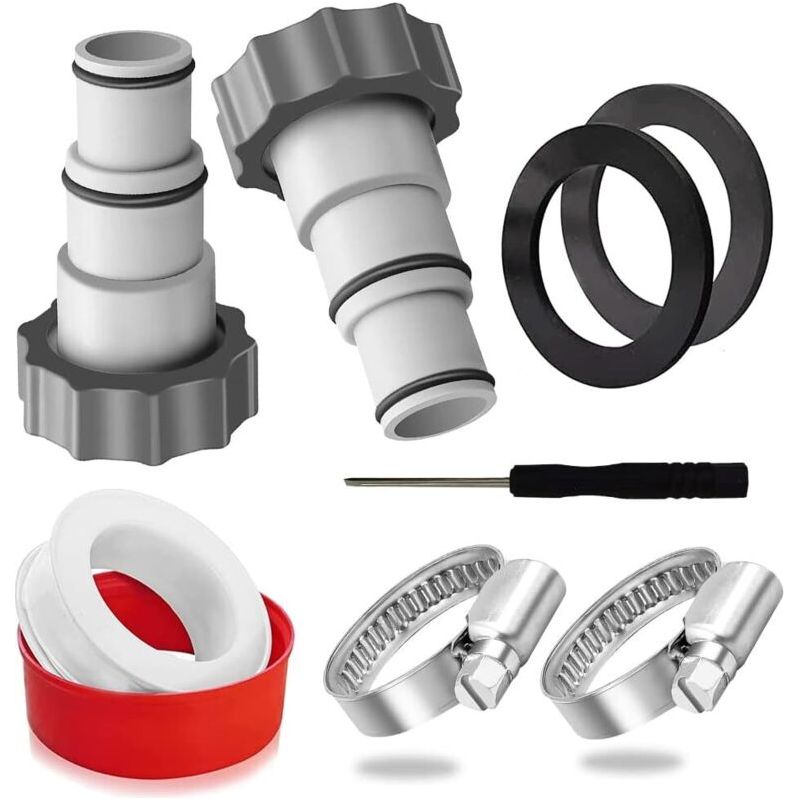 Poolschlauchadapter 32 38, 38 Mm, Intex Pooladapter 32 38, Grauer Intex Pumpenanschluss