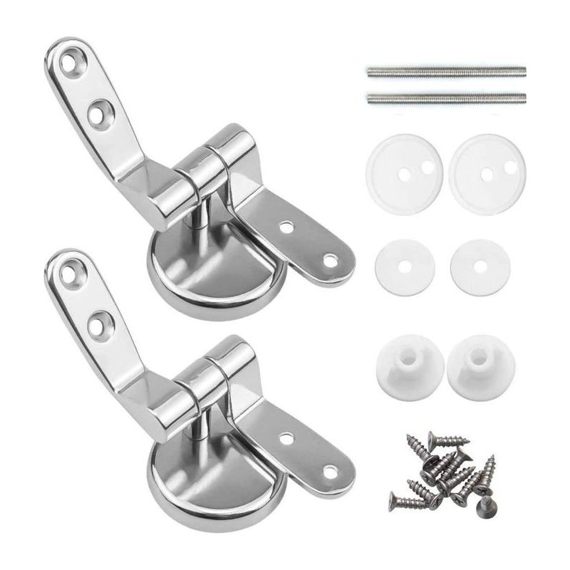 Wc-klappdeckel-scharniere - Aimoonsa - 2er-pack - Zinklegierung - Rostfrei - Obermontage