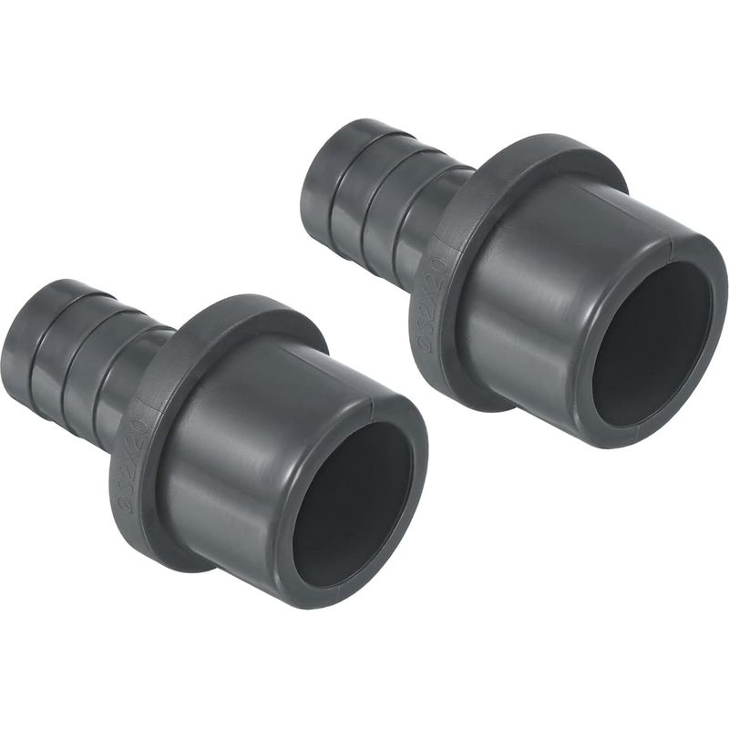 Rohrreduzierstück, Außendurchmesser Der Muffe 32 X Außendurchmesser Des Tüllenanschlusses 20 (mm), 2 Stück Pro Packung, Gerader Verbinder, Grau.