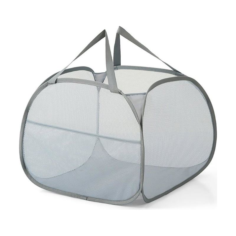 Faltbarer Wäschekorb, 95 L, Vertikales Format. Seitentasche, Griff. Ideal Für Waschküche/wohnheim/badezimmer.