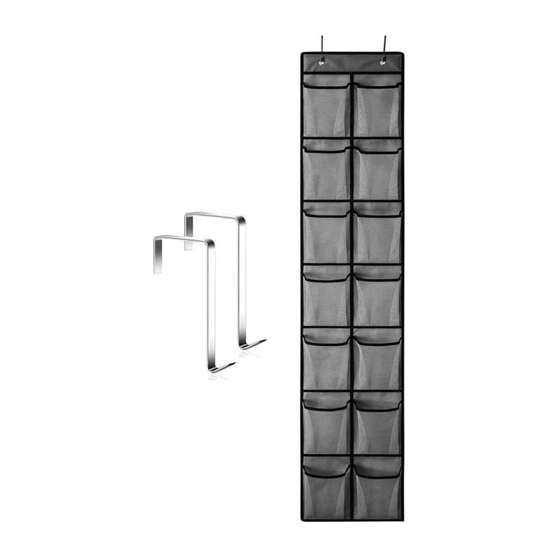 Schuhregal Für Hinter Der Tür Mit 14 Fächern Und 2 Haken, Hängende Schuhtasche, Schuhregal, Schuhschrank Für Schlafzimmer/badezimmer