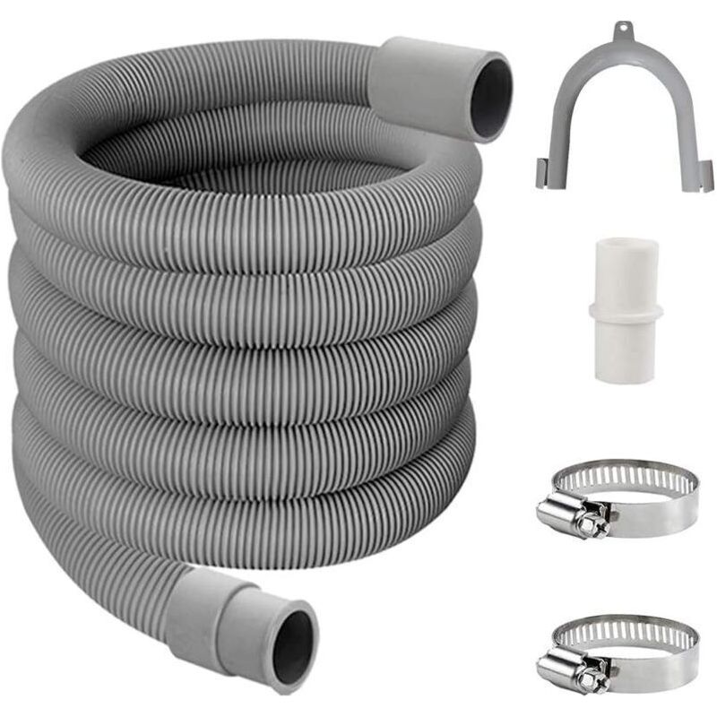 Abflussrohr, Verlängerungsset Für Waschmaschine, Abflussschlauch Für Waschmaschine, Universeller Abflussschlauch, Wasserablaufschlauch, Waschmaschinenschlauch (3 M)