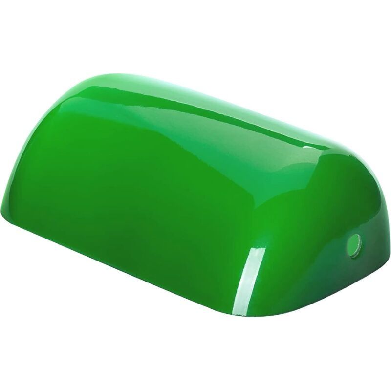 Ersetzbarer Glasbankerschirm (6 X 22,5 X 13,5 Cm Tiefe) Ersatz-glaslampenschirm Ersatz-bankerschirm Glänzend Grüne Lampen