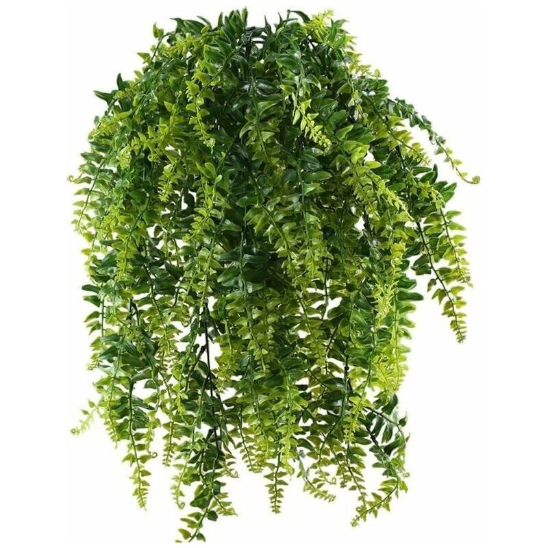 Künstliche Hängende Zimmerpflanze, 90 Cm – 2er-set – Künstlicher Boston-farn – Dekoration Für Innen- Und Außenbereich
