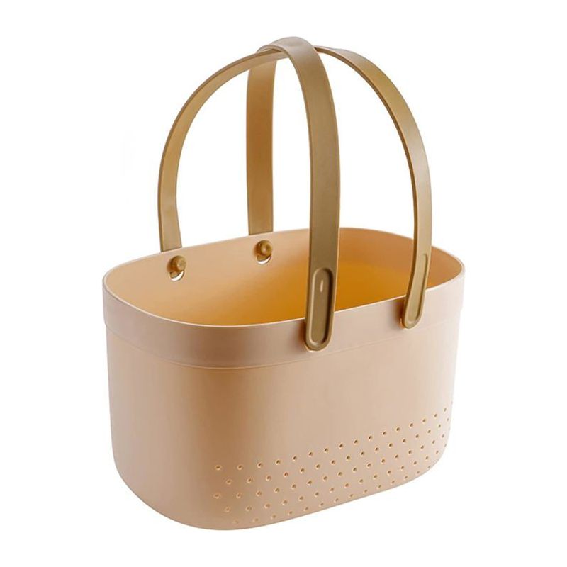 Tragbares Duschregal Mit Belüftungslöchern Und Griffen, Geeignet Für Die Verwendung Im Badezimmer (rosa).