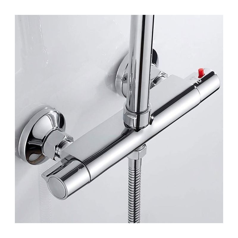 Thermostatische Duschmischbatterie - Aimoonsa - Standard - Verchromtes Kupfer - 38°c Begrenzung - 50% Einsparung